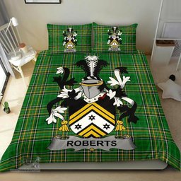 Irish Roberts Coat of Arms Family Crest Ireland Bedding Set Irish National Tartan Irish County Bedding Set Duvet Covers