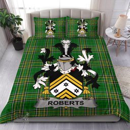 Irish Roberts Coat of Arms Family Crest Ireland Bedding Set Irish National Tartan Irish County Bedding Set Duvet Covers