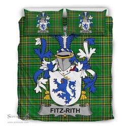 Irish Fitz-Rith Coat of Arms Family Crest Ireland Bedding Set Irish National Tartan Irish County Bedding Set Duvet Covers