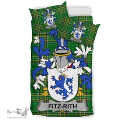 Irish Fitz-Rith Coat of Arms Family Crest Ireland Bedding Set Irish National Tartan Irish County Bedding Set Duvet Covers