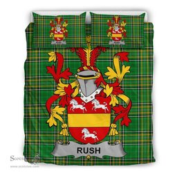 Irish Rush Coat of Arms Family Crest Ireland Bedding Set Irish National Tartan Irish County Bedding Set Duvet Covers