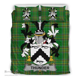 Irish Thunder Coat of Arms Family Crest Ireland Bedding Set Irish National Tartan Irish County Bedding Set Duvet Covers