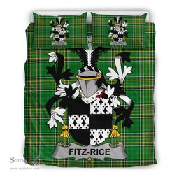 Irish Fitz-Rice Coat of Arms Family Crest Ireland Bedding Set Irish National Tartan Irish County Bedding Set Duvet Covers