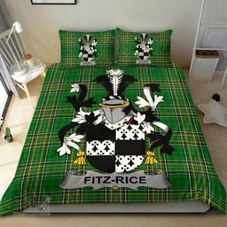 Irish Fitz-Rice Coat of Arms Family Crest Ireland Bedding Set Irish National Tartan Irish County Bedding Set Duvet Covers