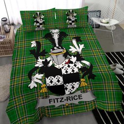 Irish Fitz-Rice Coat of Arms Family Crest Ireland Bedding Set Irish National Tartan Irish County Bedding Set Duvet Covers