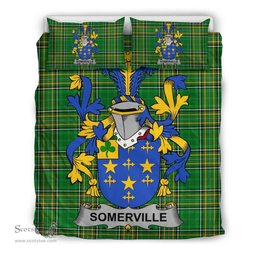Irish Somerville Coat of Arms Family Crest Ireland Bedding Set Irish National Tartan Irish County Bedding Set Duvet Covers