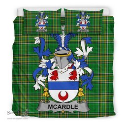 Irish McArdle Coat of Arms Family Crest Ireland Bedding Set Irish National Tartan Irish County Bedding Set Duvet Covers