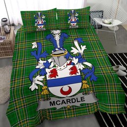 Irish McArdle Coat of Arms Family Crest Ireland Bedding Set Irish National Tartan Irish County Bedding Set Duvet Covers