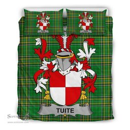Irish Tuite Coat of Arms Family Crest Ireland Bedding Set Irish National Tartan Irish County Bedding Set Duvet Covers