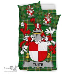Irish Tuite Coat of Arms Family Crest Ireland Bedding Set Irish National Tartan Irish County Bedding Set Duvet Covers
