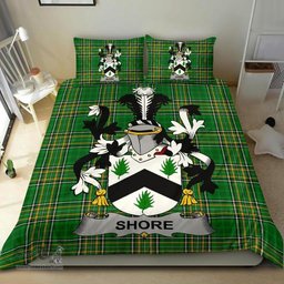 Irish Shore Coat of Arms Family Crest Ireland Bedding Set Irish National Tartan Irish County Bedding Set Duvet Covers