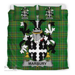 Irish Marbury Coat of Arms Family Crest Ireland Bedding Set Irish National Tartan Irish County Bedding Set Duvet Covers