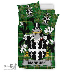 Irish Marbury Coat of Arms Family Crest Ireland Bedding Set Irish National Tartan Irish County Bedding Set Duvet Covers