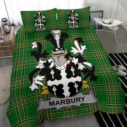 Irish Marbury Coat of Arms Family Crest Ireland Bedding Set Irish National Tartan Irish County Bedding Set Duvet Covers
