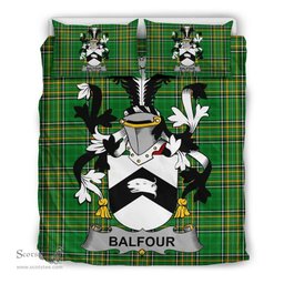 Irish Balfour Coat of Arms Family Crest Ireland Bedding Set Irish National Tartan Irish County Bedding Set Duvet Covers