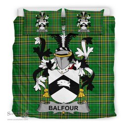 Irish Balfour Coat of Arms Family Crest Ireland Bedding Set Irish National Tartan Irish County Bedding Set Duvet Covers