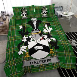 Irish Balfour Coat of Arms Family Crest Ireland Bedding Set Irish National Tartan Irish County Bedding Set Duvet Covers