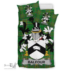 Irish Balfour Coat of Arms Family Crest Ireland Bedding Set Irish National Tartan Irish County Bedding Set Duvet Covers