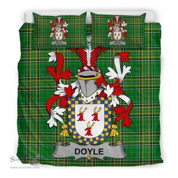Irish Doyle or O'Doyle Coat of Arms Family Crest Ireland Bedding Set Irish National Tartan Irish County Bedding Set Duvet Covers