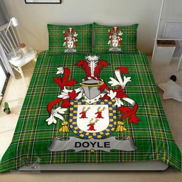 Irish Doyle or O'Doyle Coat of Arms Family Crest Ireland Bedding Set Irish National Tartan Irish County Bedding Set Duvet Covers