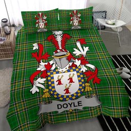 Irish Doyle or O'Doyle Coat of Arms Family Crest Ireland Bedding Set Irish National Tartan Irish County Bedding Set Duvet Covers