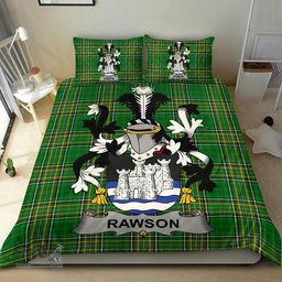 Irish Rawson Coat of Arms Family Crest Ireland Bedding Set Irish National Tartan Irish County Bedding Set Duvet Covers