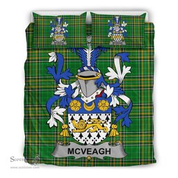 Irish McVeagh or McFingah Coat of Arms Family Crest Ireland Bedding Set Irish National Tartan Irish County Bedding Set Duvet Covers