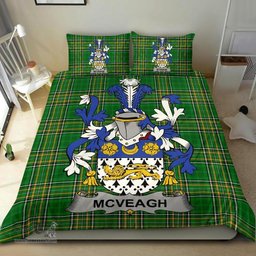 Irish McVeagh or McFingah Coat of Arms Family Crest Ireland Bedding Set Irish National Tartan Irish County Bedding Set Duvet Covers