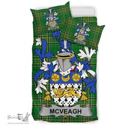 Irish McVeagh or McFingah Coat of Arms Family Crest Ireland Bedding Set Irish National Tartan Irish County Bedding Set Duvet Covers