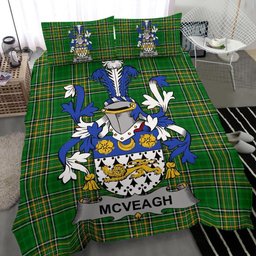 Irish McVeagh or McFingah Coat of Arms Family Crest Ireland Bedding Set Irish National Tartan Irish County Bedding Set Duvet Covers