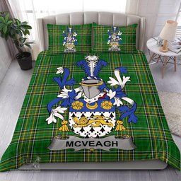 Irish McVeagh or McFingah Coat of Arms Family Crest Ireland Bedding Set Irish National Tartan Irish County Bedding Set Duvet Covers