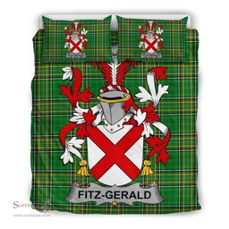 Irish Fitz-Gerald Coat of Arms Family Crest Ireland Bedding Set Irish National Tartan Irish County Bedding Set Duvet Covers