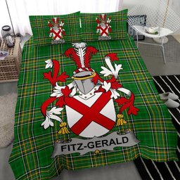 Irish Fitz-Gerald Coat of Arms Family Crest Ireland Bedding Set Irish National Tartan Irish County Bedding Set Duvet Covers
