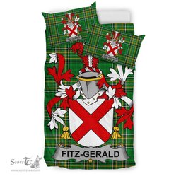 Irish Fitz-Gerald Coat of Arms Family Crest Ireland Bedding Set Irish National Tartan Irish County Bedding Set Duvet Covers