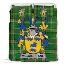 Irish McCausland Coat of Arms Family Crest Ireland Bedding Set Irish National Tartan Irish County Bedding Set Duvet Covers