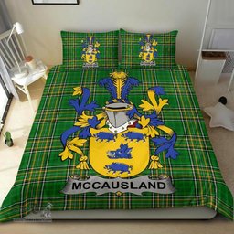 Irish McCausland Coat of Arms Family Crest Ireland Bedding Set Irish National Tartan Irish County Bedding Set Duvet Covers