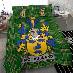 Irish McCausland Coat of Arms Family Crest Ireland Bedding Set Irish National Tartan Irish County Bedding Set Duvet Covers