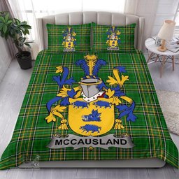 Irish McCausland Coat of Arms Family Crest Ireland Bedding Set Irish National Tartan Irish County Bedding Set Duvet Covers