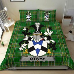 Irish Otway Coat of Arms Family Crest Ireland Bedding Set Irish National Tartan Irish County Bedding Set Duvet Covers
