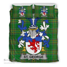 Irish St. George Coat of Arms Family Crest Ireland Bedding Set Irish National Tartan Irish County Bedding Set Duvet Covers