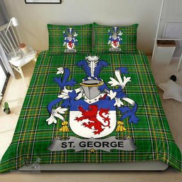 Irish St. George Coat of Arms Family Crest Ireland Bedding Set Irish National Tartan Irish County Bedding Set Duvet Covers