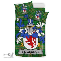 Irish St. George Coat of Arms Family Crest Ireland Bedding Set Irish National Tartan Irish County Bedding Set Duvet Covers