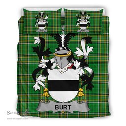 Irish Burt or Birt Coat of Arms Family Crest Ireland Bedding Set Irish National Tartan Irish County Bedding Set Duvet Covers