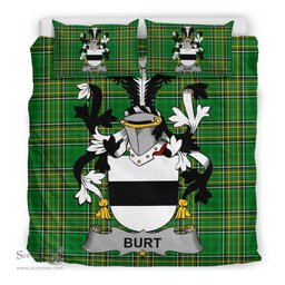 Irish Burt or Birt Coat of Arms Family Crest Ireland Bedding Set Irish National Tartan Irish County Bedding Set Duvet Covers