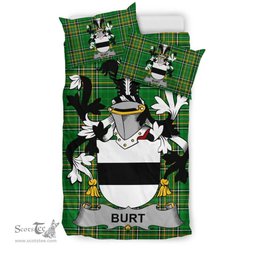 Irish Burt or Birt Coat of Arms Family Crest Ireland Bedding Set Irish National Tartan Irish County Bedding Set Duvet Covers