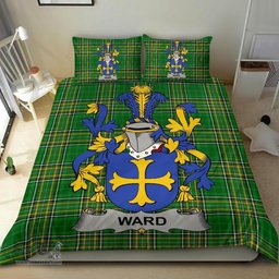 Irish Ward Coat of Arms Family Crest Ireland Bedding Set Irish National Tartan Irish County Bedding Set Duvet Covers