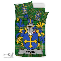 Irish Ward Coat of Arms Family Crest Ireland Bedding Set Irish National Tartan Irish County Bedding Set Duvet Covers
