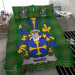 Irish Ward Coat of Arms Family Crest Ireland Bedding Set Irish National Tartan Irish County Bedding Set Duvet Covers