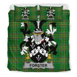 Irish Forster Coat of Arms Family Crest Ireland Bedding Set Irish National Tartan Irish County Bedding Set Duvet Covers