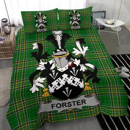 Irish Forster Coat of Arms Family Crest Ireland Bedding Set Irish National Tartan Irish County Bedding Set Duvet Covers